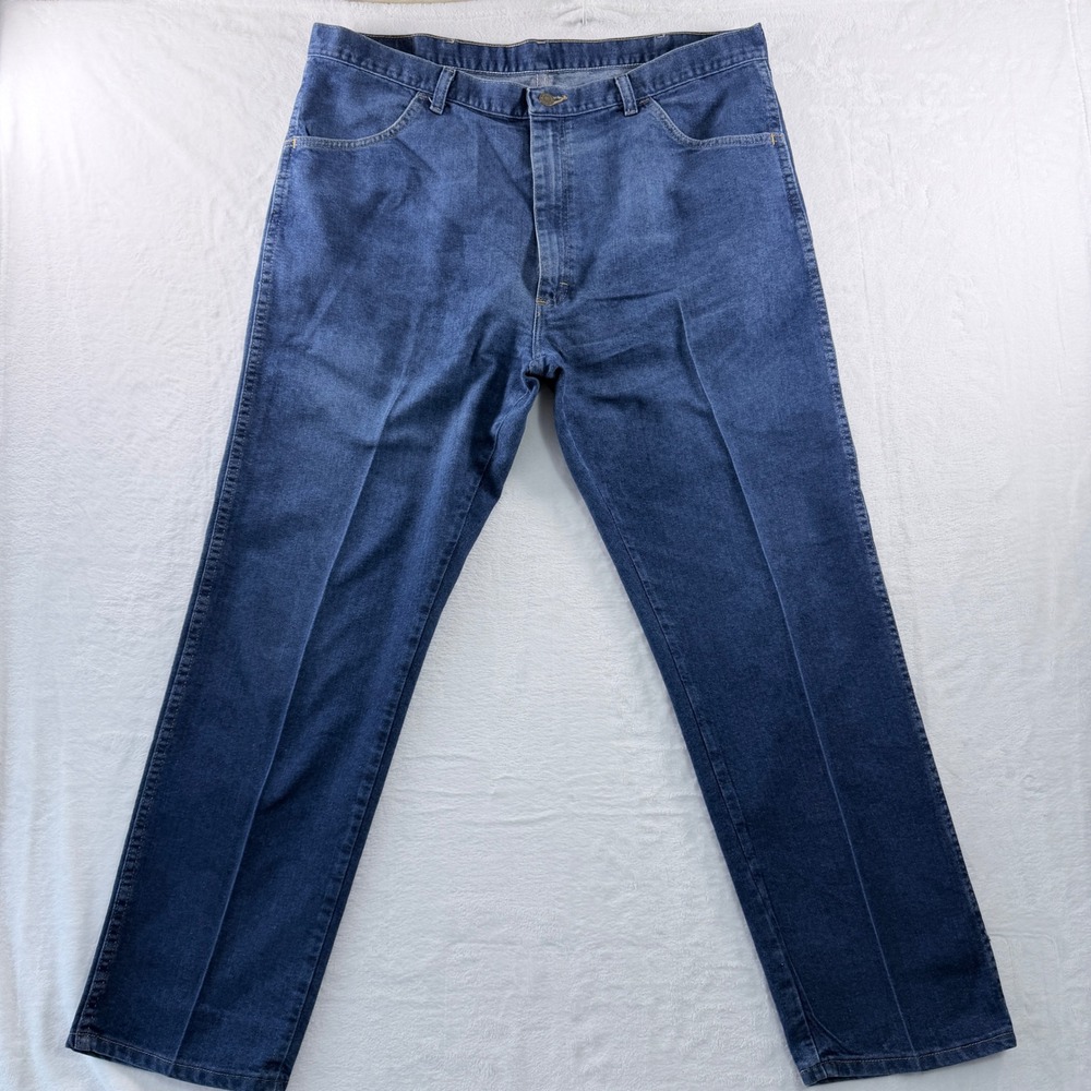 Wrangler Jeans Regular Fit Blue Medium Wash Straight Leg Denim 40 X 32